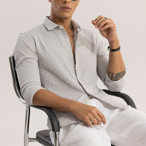 AiryCheck Grey Seer Sucker Shirt
