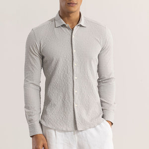 AiryCheck Grey Seer Sucker Shirt