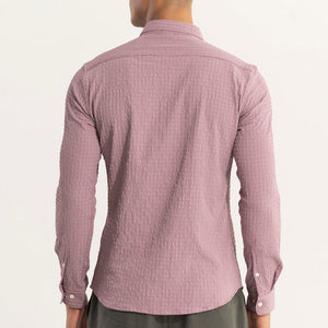 AiryCheck Mauve Seer Sucker Shirt