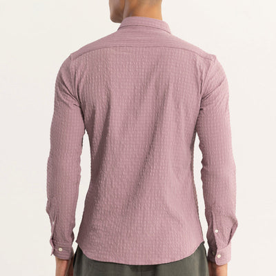 AiryCheck Mauve Seer Sucker Shirt