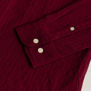 AiryCheck Red Seer Sucker Shirt