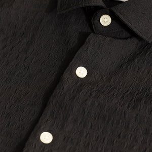 AiryCheck Black Seer Sucker Shirt