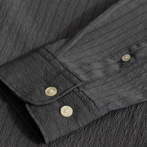 AiryCheck Ash Grey Seer Sucker Shirt