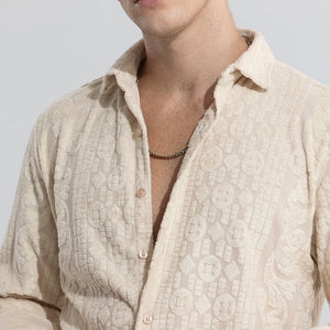 Circle Diamond Beige Shirt