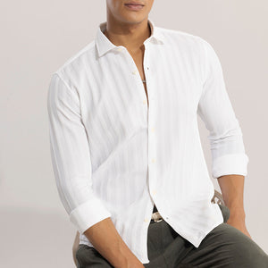 Quadbar White Shirt