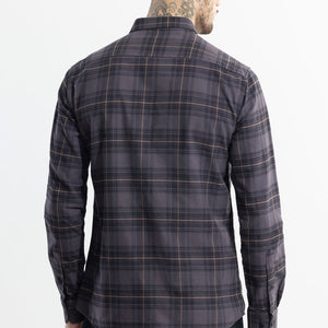 Tartan Twist Ash Grey Checks Shirt