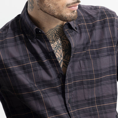 Tartan Twist Ash Grey Checks Shirt