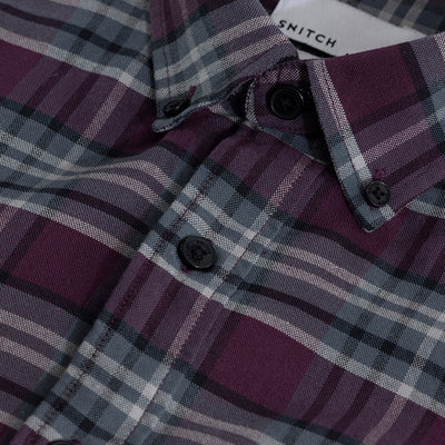 Tartan Twist Purple Checks Shirt