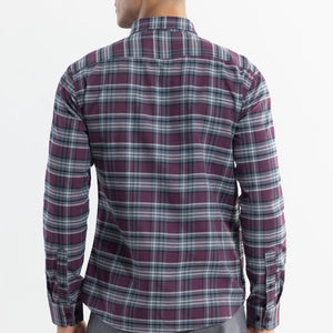 Tartan Twist Purple Checks Shirt