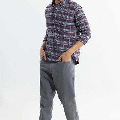 Tartan Twist Purple Checks Shirt