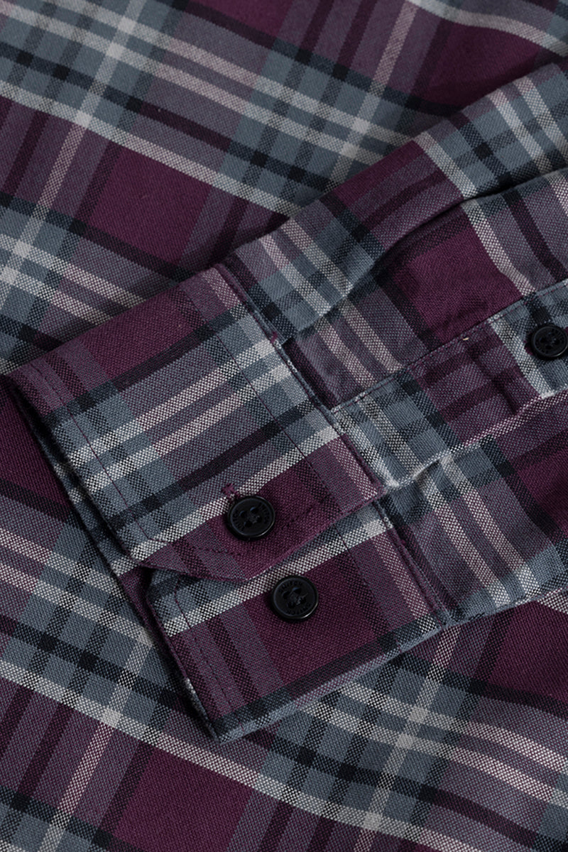 Tartan Twist Purple Checks Shirt