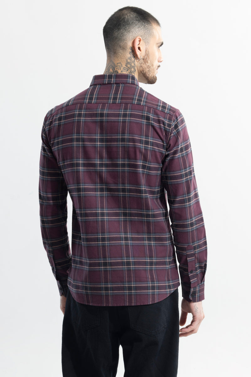 Window Twist Purple Checks Shirt