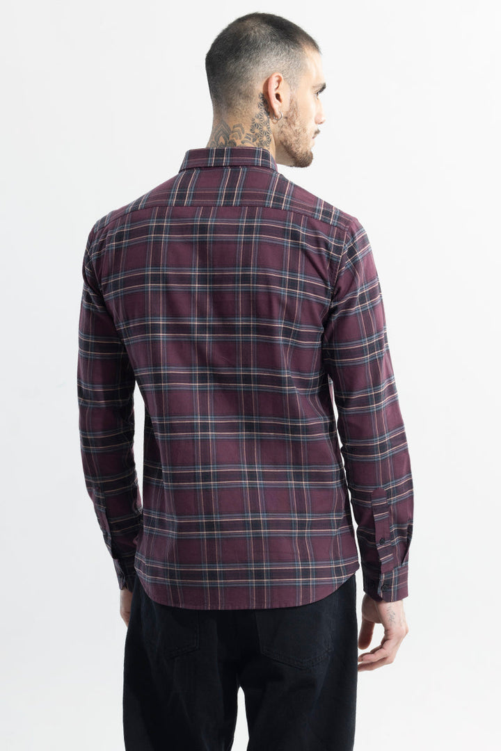 Window Twist Purple Checks Shirt