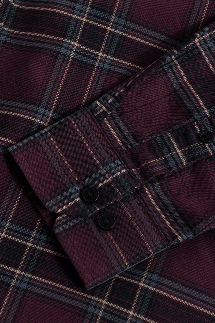 Window Twist Purple Checks Shirt