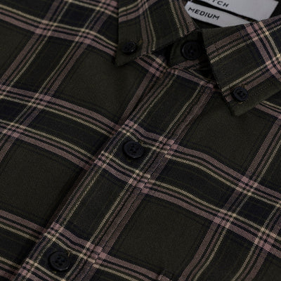 Window Twist Olive Checks Shirt