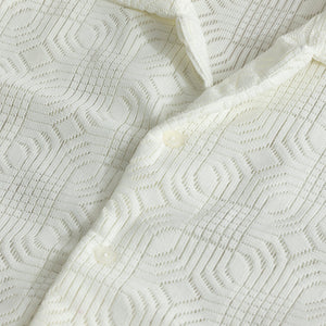 Curvy Quad Cream Hakoba Shirt