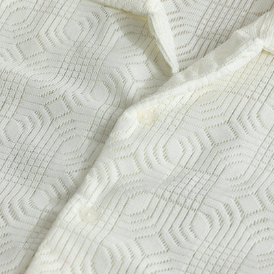 Curvy Quad Cream Hakoba Shirt