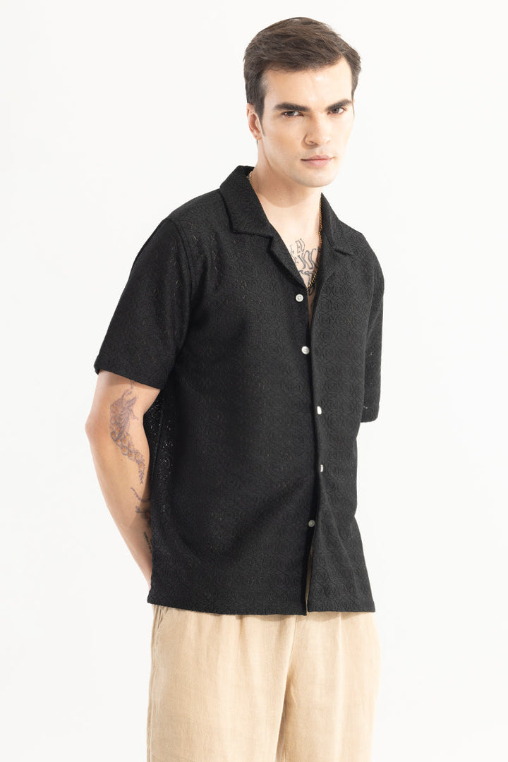 Cosmic Circle Black Hakoba Shirt