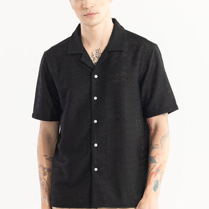 Cosmic Circle Black Hakoba Shirt