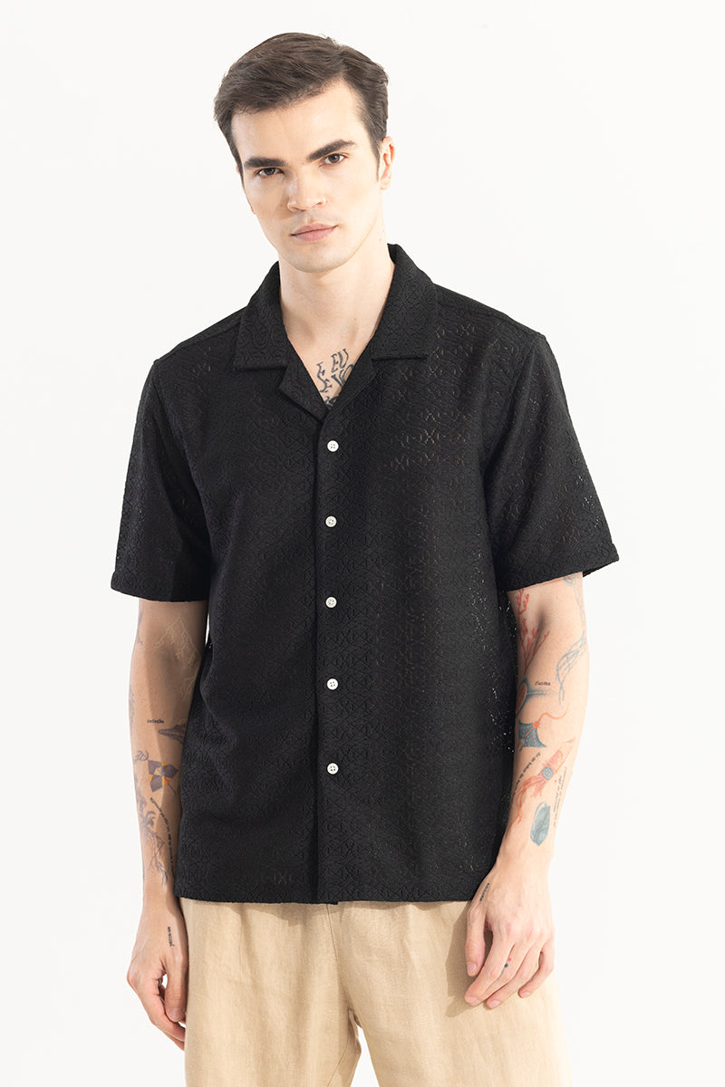 Cosmic Circle Black Hakoba Shirt