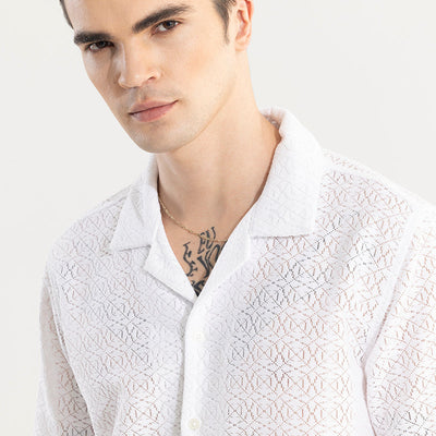 Cosmic Circle White Hakoba Shirt