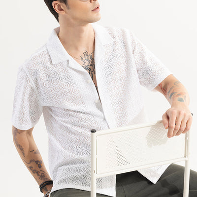 Cosmic Circle White Hakoba Shirt