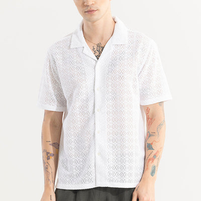 Cosmic Circle White Hakoba Shirt