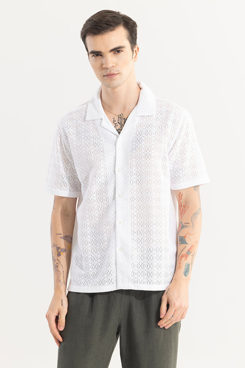 Cosmic Circle White Hakoba Shirt