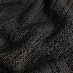 Dotted Stripe Black Hakoba Shirt