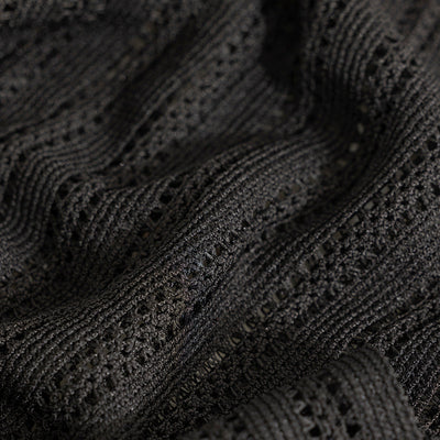 Dotted Stripe Black Hakoba Shirt