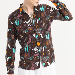 Botanical Bliss Brown Shirt