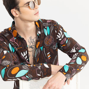Botanical Bliss Brown Shirt