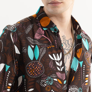 Botanical Bliss Brown Shirt