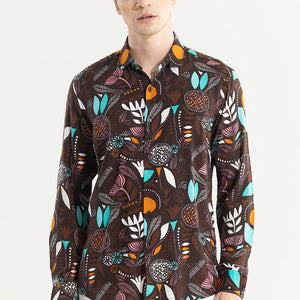 Botanical Bliss Brown Shirt