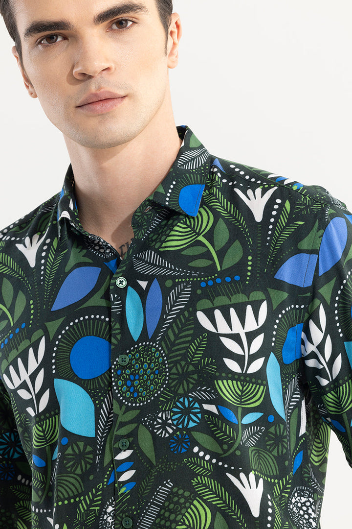 Botanical Bliss Green Shirt