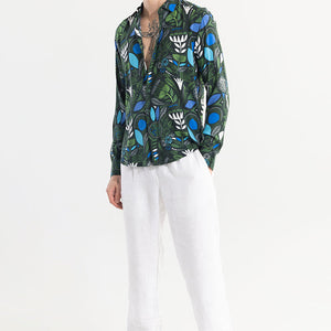 Botanical Bliss Green Shirt
