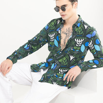 Botanical Bliss Green Shirt