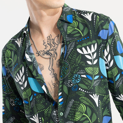 Botanical Bliss Green Shirt