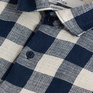 Chess Square Navy Checks Shirt