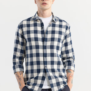 Chess Square Navy Checks Shirt