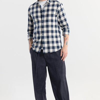 Chess Square Navy Checks Shirt