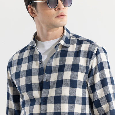 Chess Square Navy Checks Shirt