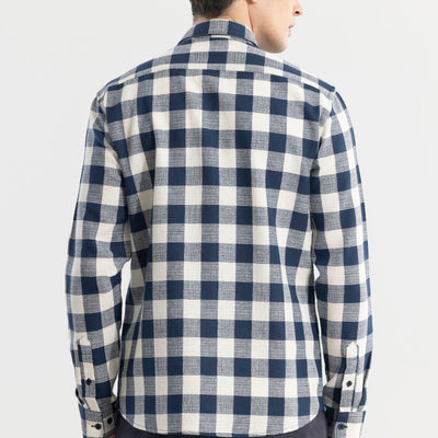Chess Square Navy Checks Shirt