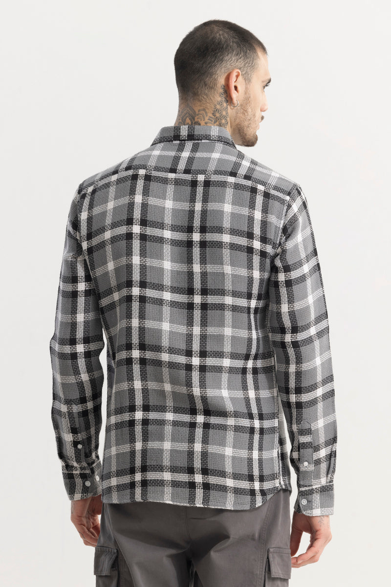 Gridline Grey Checks Shirt