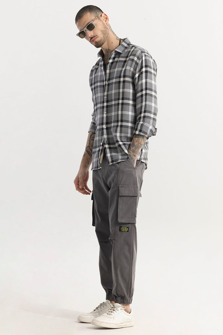 Gridline Grey Checks Shirt