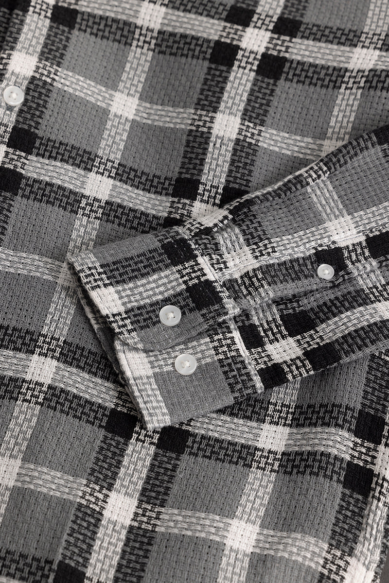 Gridline Grey Checks Shirt