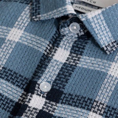 Gridline Blue Checks Shirt
