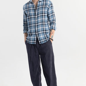 Gridline Blue Checks Shirt