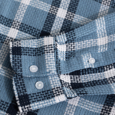 Gridline Blue Checks Shirt