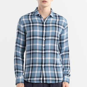Gridline Blue Checks Shirt